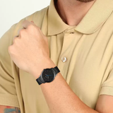 Fossil The Minimalist Black Dial Black Steel Strap Watch for Men - FS5308 Buy Now By Fossil