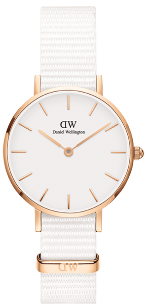Daniel Wellington Classic Petite Dover White Dial White Nylon Strap Watch For Women - DW00100313 Buy Now By Daniel Wellington