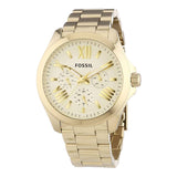 Fossil Cecile Multifunction Champagne Dial Gold Steel Strap Watch for Women - AM4510 Buy Now By Fossil
