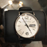 Marc Jacobs Fergus White Dial Black Leather Strap Watch for Men - MBM5076 Buy Now By Marc Jacobs