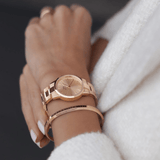 Daniel Wellington Iconic Link Unitone Rose Gold Dial Rose Gold Steel Strap Watch For Women - DW00100401 Buy Now By Daniel Wellington