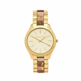 Michael Kors Slim Runway Gold Dial Two Tone Steel Strap Watch for Women - MK4300 Buy Now By Michael Kors