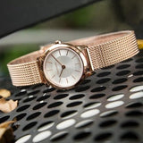 Calvin Klein Minimal White Dial Rose Gold Mesh Bracelet Watch for Women - K3M23626 Buy Now By Calvin Klein