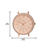 Fossil Jacqueline Quartz Rose Gold Dial Rose Gold Mesh Strap Watch for Women - ES4628 Buy Now By Fossil