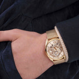 Guess Tailor Multifunction Gold Dial Gold Mesh Bracelet Watch for Men - GW0368G2 Buy Now By Guess