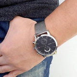 Tommy Hilfiger Kane Black Dial Silver Mesh Bracelet Watch for Men - 1710402 Buy Now By Tommy Hilfiger