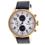 Tommy Hilfiger Trent Quartz White Dial Blue Leather Strap Watch for Men - 1791139 Buy Now By Tommy Hilfiger