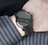 Michael Kors Runway Chronograph Black Dial Black Steel Strap Watch for Men - MK8157 Buy Now By Michael Kors