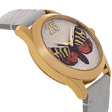 Gucci G Timeless Butterfly White Dial White Leather Strap Watch For Women - YA1264062 Buy Now By Gucci