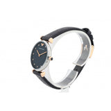 Emporio Armani Gianni T Bar Analog Blue Dial Black Leather Strap Watch For Women - AR1989 Buy Now By Emporio Armani