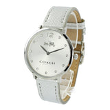 Coach Slim Easton Silver Dial Silver Leather Strap Watch for Women - 14502685 Buy Now By Coach