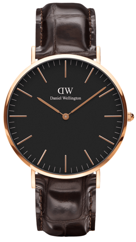 Daniel Wellington Classic York Black Dial Brown Leather Strap Watch For Men - DW00100128 Buy Now By Daniel Wellington