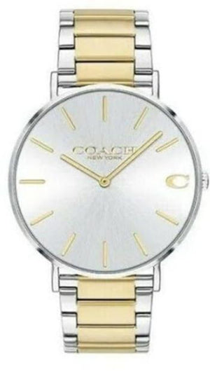 Coach Business Analog Silver Dial Two Tone Steel Strap Watch for Men - 14602432 Buy Now By Coach