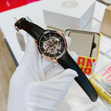 Fossil Townsman Automatic Skeleton Black Dial Black Leather Strap Watch for Men - ME3084 Buy Now By Fossil