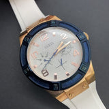 Guess Jet Setter White Dial White Rubber Strap Watch for Women - W0564L1 Buy Now By Guess