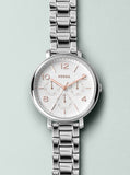 Fossil Jacqueline Multifunction White Dial Silver Steel Strap Watch for Women - ES3738 Buy Now By Fossil