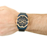 Guess Jolt Analog Blue Dial Blue Steel Strap Watch for Men - W0377G4 Buy Now By Guess