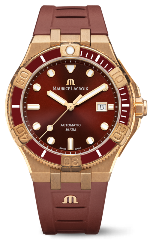 Maurice Lacroix Aikon Venturer Asia Special Edition Red Dial Red Rubber Strap Watch For Men - AI6058-BRZ6B-530-6 Buy Now By Maurice Lacroix