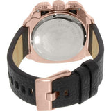 Diesel BAMF Chronograph Black Dial Black Leather Strap Watch For Men - DZ7346 Buy Now By Diesel