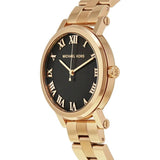 Michael Kors Noire Black Dial Rose Gold Steel Strap Watch for Women - MK3585 Buy Now By Michael Kors
