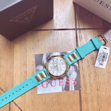 Guess Intrepid 2 Silver Dial Two Tone Rubber Strap Watch For Women - W0325L4 Buy Now By Guess