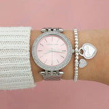 Michael Kors Darci Crystal Pink Dial Silver Stainless Steel Strap Watch for Women - MK3352 Buy Now By Michael Kors