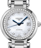 Longines PrimaLuna 26.5mm Automatic White Mother of Pearl Dial Silver Stainless Steel Watch for Women - L8.111.0.87.6 Buy Now By Longines