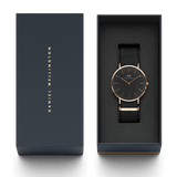Daniel Wellington Classic Cornwall Black Dial Black Nylon Strap Watch For Women - DW00100148 Buy Now By Daniel Wellington