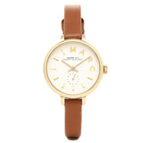 Marc Jacobs Sally White Dial Brown Leather Strap Watch for Women - MBM1351 Buy Now By Marc Jacobs