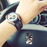 Fossil Coachman Chronograph White Dial Blue Leather Strap Watch for Men - CH3051 Buy Now By Fossil