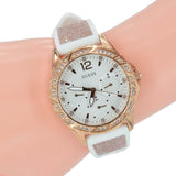 Guess Swirl Quartz Silver Dial White Rubber Strap Watch For Women - W1096l2 Buy Now By Guess