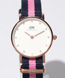 Daniel Wellington Classy Winchester White Dial Two Tone NATO Strap Watch For Women - DW00100065 Buy Now By Daniel Wellington