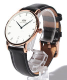 Daniel Wellington Dapper Sheffield White Dial Black Leather Strap Watch For Men - DW00100092 Buy Now By Daniel Wellington