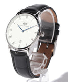 Daniel Wellington Dapper Reading Quartz White Dial Black Leather Strap Watch For Women - DW00100117 Buy Now By Daniel Wellington