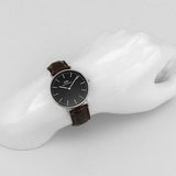 Daniel Wellington Classic York Black Dial Brown Leather Strap Watch For Men - DW00100134 Buy Now By Daniel Wellington