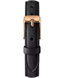 Daniel Wellington Quadro White Dial Black Leather Strap Watch For Women - DW00100434 Buy Now By Daniel Wellington