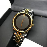 Movado Museum Classic Black Dial Two Tone Steel Strap Watch For Women - 0606605 Buy Now By Movado