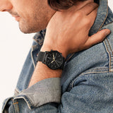 Armani Exchange Cayde Chronograph Black Dial Black Mesh Strap Watch For Men - AX2716 Buy Now By Armani Exchange