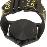 Gucci G Timeless Ghost Black Dial Black Leather Strap Watch For Men - YA1264019 Buy Now By Gucci