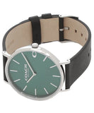 Coach Charles Green Dial Black Leather Strap Watch for Men - 14602436 Buy Now By Coach