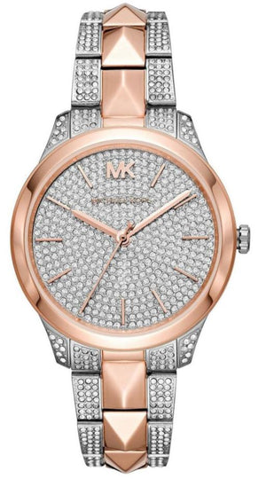Michael Kors Runway Mercer Crystals Silver Dial Two Tone Steel Strap Watch For Women - MK6716 Buy Now By Michael Kors