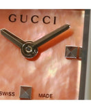 Gucci G-Frame Square Mother of Pearl Orange Dial Orange Leather Strap Watch For Women - YA128532 Buy Now By Gucci