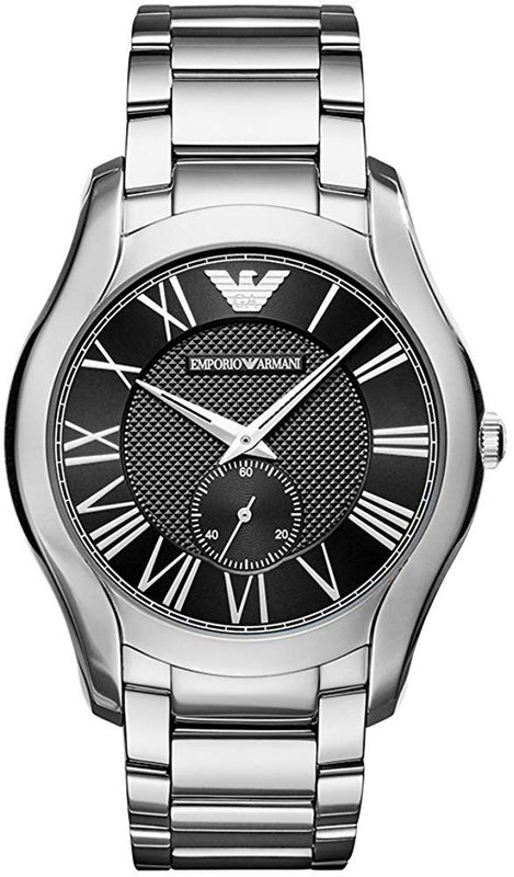 Emporio Armani Valente Quartz Black Dial Silver Steel Strap Watch For Men - AR11086 Buy Now By Emporio Armani