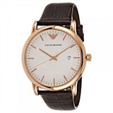 Emporio Armani Luigi White Dial Brown Leather Strap Watch For Men - AR2502 Buy Now By Emporio Armani