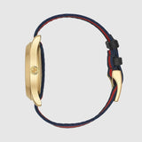 Gucci G Timeless Bee Red & Blue Dial Red Two Tone Nylon Strap Watch For Men - YA1264061 Buy Now By Gucci