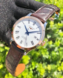 Longines Record Automatic Stainless Steel 18K Gold Watch for Men - L2.821.5.11.2 Buy Now By Longines