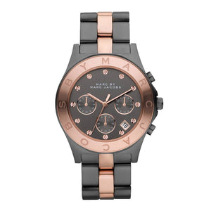Marc Jacobs Blade Chronograph Grey Dial Two Tone Steel Strap Watch for Women - MBM8583 Buy Now By Marc Jacobs