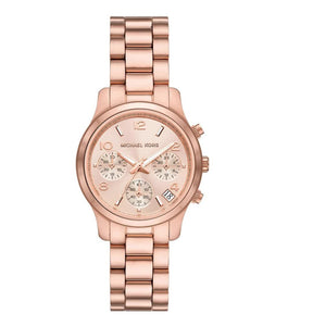 Michael Kors Runway Chronograph Rose Gold Dial Rose Gold Steel Strap Watch For Women - MK7327 Buy Now By Michael Kors