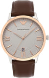 Emporio Armani Giovanni Quartz White Dial Brown Leather Strap Watch For Men - AR11211 Buy Now By Emporio Armani