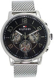 Tommy Hilfiger Chronograph Black Dial Silver Mesh Bracelet Watch for Men - 1791292 Buy Now By Tommy Hilfiger